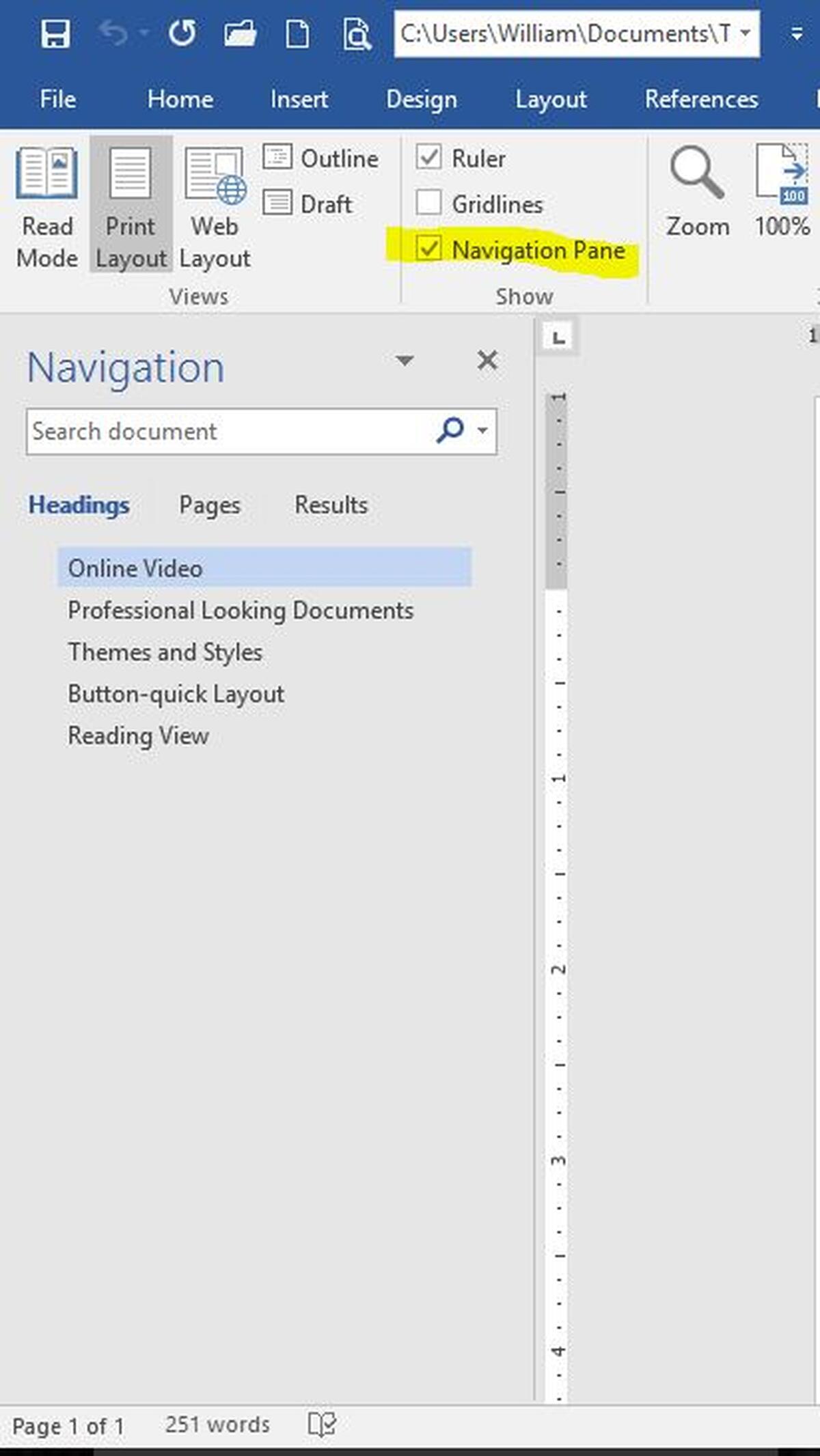 in word for mac how can move in documents other than scrolling